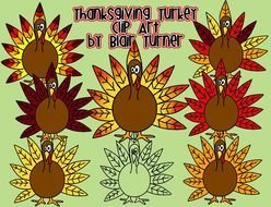 Thanksgiving Turkey Clip Art N120
