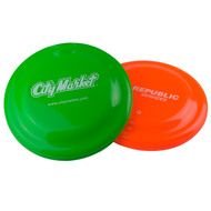 Colorful plastic frisbees