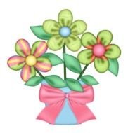 Summer Flowers Clip Art drawing
