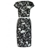 Black And White Rose Skirt