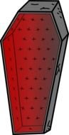 Coffin red drawing