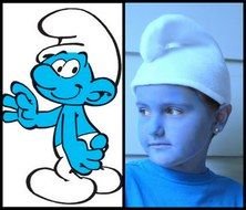 Baby and smurf darwing