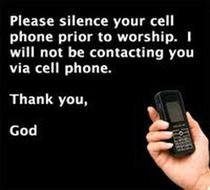 Please Silence Your Cell Phone For Church
