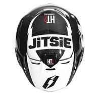 Jitsie HT2 Flow Carbon Trials Helmet Black White