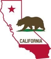 California state symbols, Bear and Outline of map