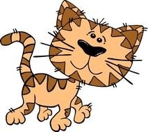 Cat Walking Clip Art N10