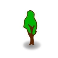 drawing of a small green tree