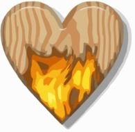 Flaming Heart Clip Art N13