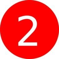 Red Number 2 Clip Art N7
