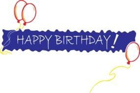 Beautiful bunner with the Happy Birthday! clipart