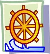 Ship Wheel Icon Clip Art