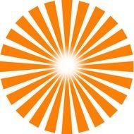 Sun Rays Clip Art drawing