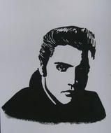 pencil portrait of Elvis Presley