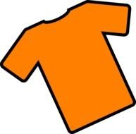 Orange T Shirt Clip Art N14