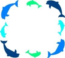 Dolphin Border Clip Art N6