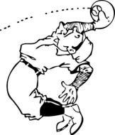Baseball Player Catching Ball Clip Art Free