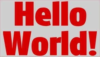 Hello World drawing