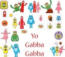 clipart of Yo Gabba Gabba as the inscription in the picture