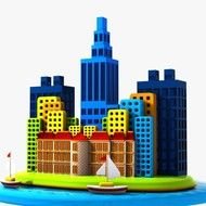 Cartoon City Scape