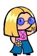 Dancing Hippie Chick as a picture for clipart