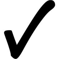 Black Check Mark Icon