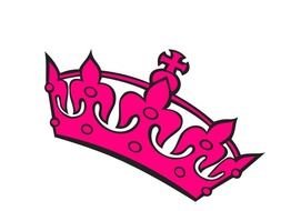 Pink Princess Crown Clip Art N19