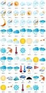 Weather set Clip Art drawing
