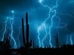 Desert Lightning Storms drawing