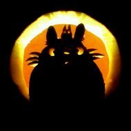 Totoro Pumpkin Stencil By