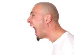 yelling man