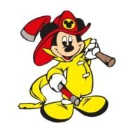 Mickey Mouse Fireman Logo Vector
