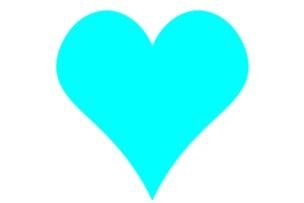 Teal Heart Clip Art N14