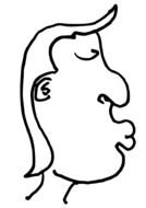 Black And White Cartoon Head N2