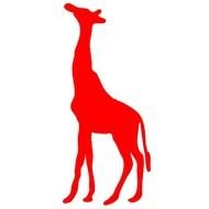 Giraffe Clipart Outline Silhouette Redsvg