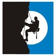 Rock Climbing as a graphic illustration