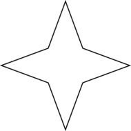 4 Point Star as a picture for clipart