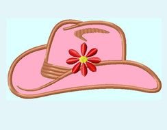 Cowgirl Hat Applique Design