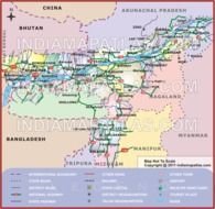 Assam India Map