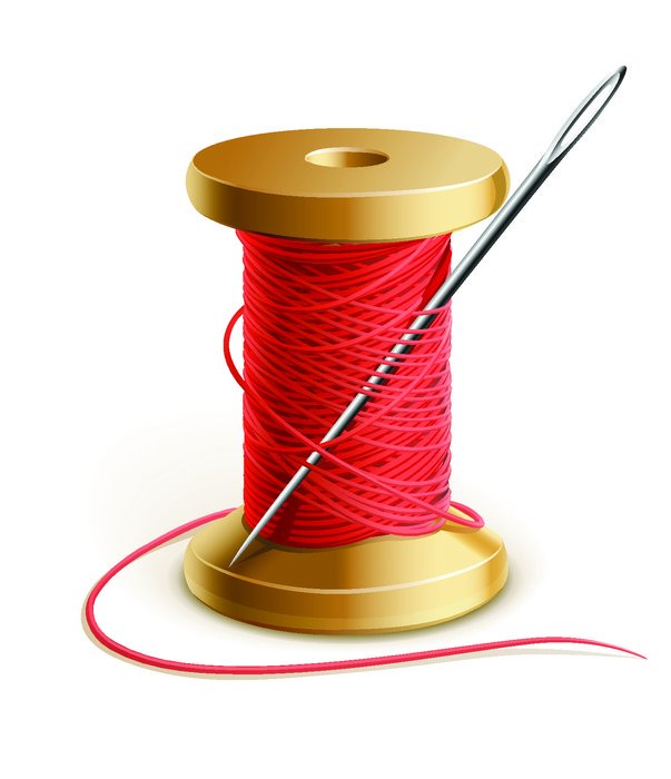 Needle red drawing