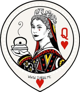Queen Of Hearts Playing Card Graphic
