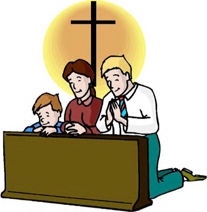 Family Praying Clip Art N5