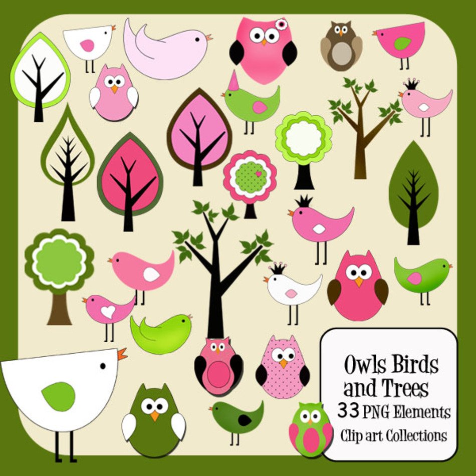 Owl In Tree Clip Art N7