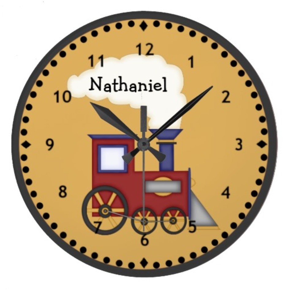 Trains Kids Wall Clocks