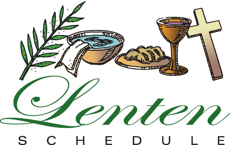 Lenten Schedule as a graphic illustration