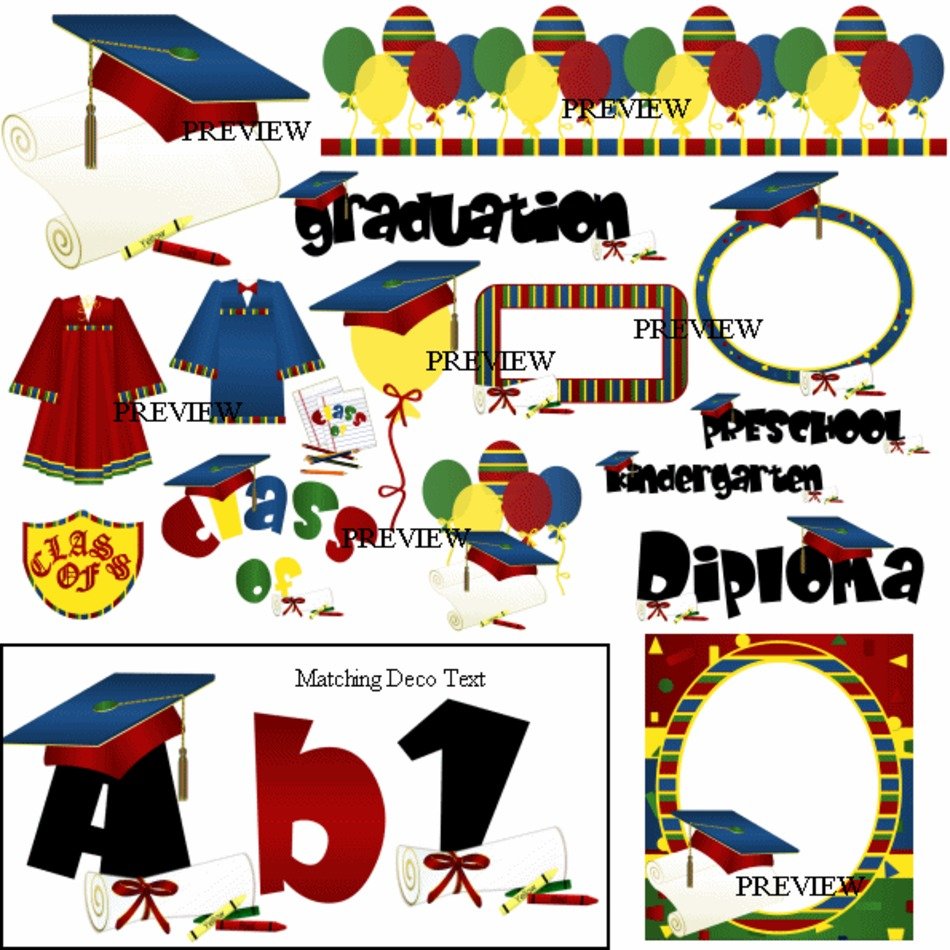 preschool graduation border clip art