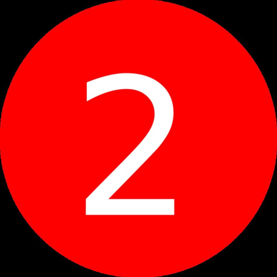 Red Number 2 Clip Art N7