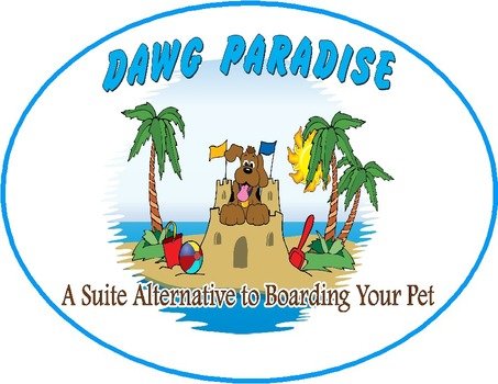 dawg paradise, banner for pet boarding