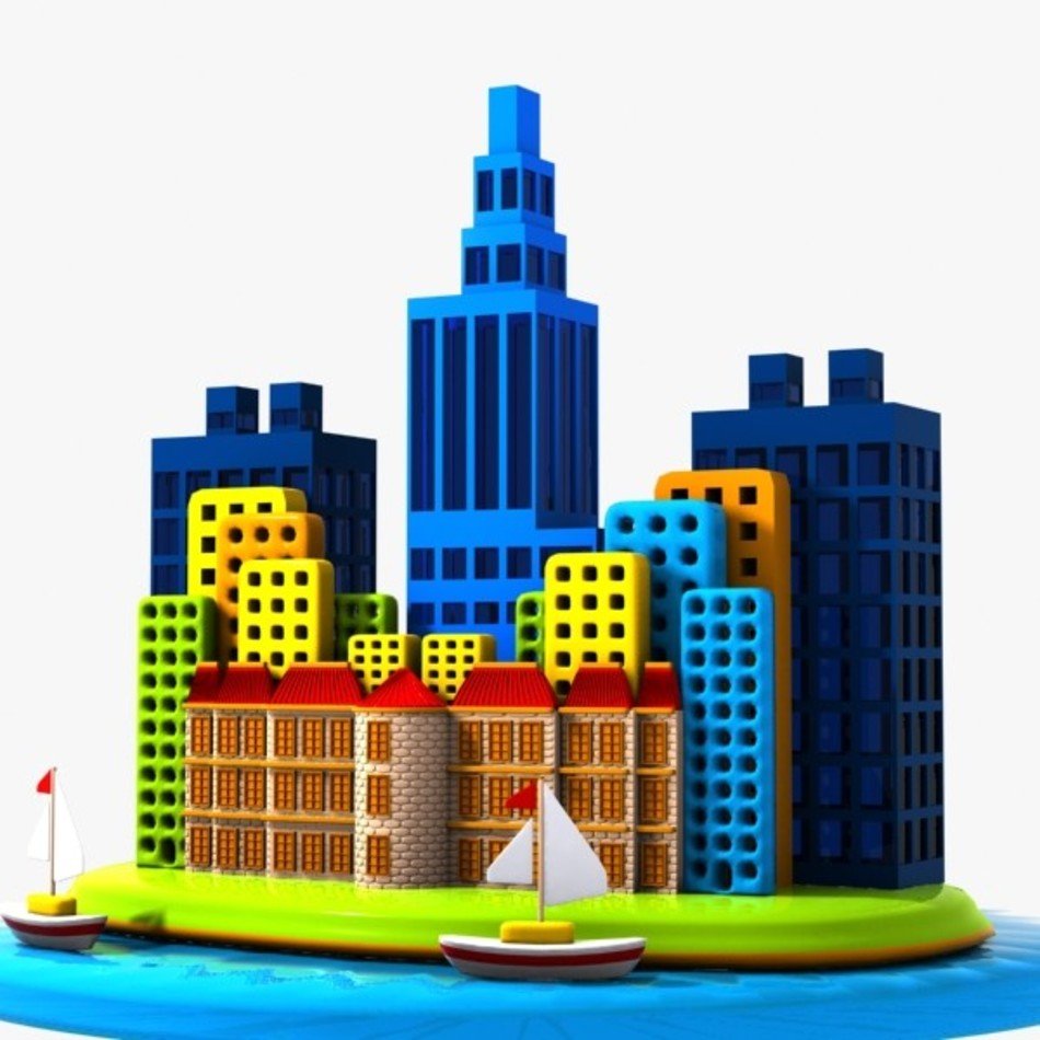 Cartoon City Scape