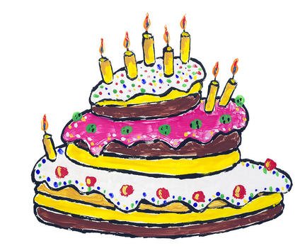 Birthday Cake Drawing N5