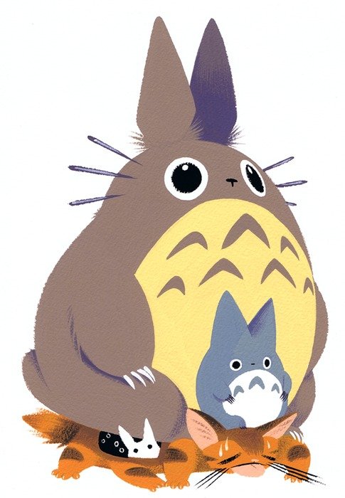 Totoro And Cat Bus